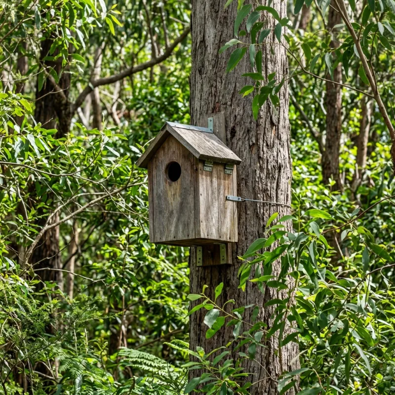 Animal nesting box installed as a humane alternative to a Ferny Creek roof cavity